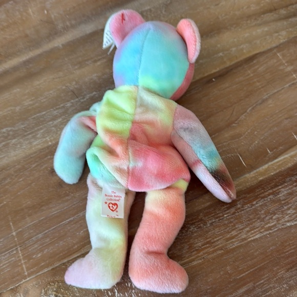 NWT Ty Bear PEACE Plush in pastel colors - Picture 3 of 6